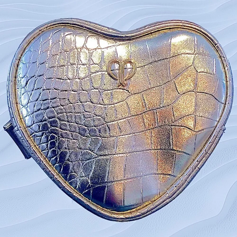 CLE DE PEAU HEART GOLD BEAUTY BAG COSMETIC BAG, POUCH.
